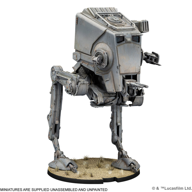 Load image into Gallery viewer, Star Wars: Legion – AT-ST Walker - AT-ST Walker miniature displayed. Note states miniatures are supplied unassembled and unpainted.
