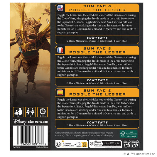 Star Wars: Legion – Poggle the Lesser & Sun Fac