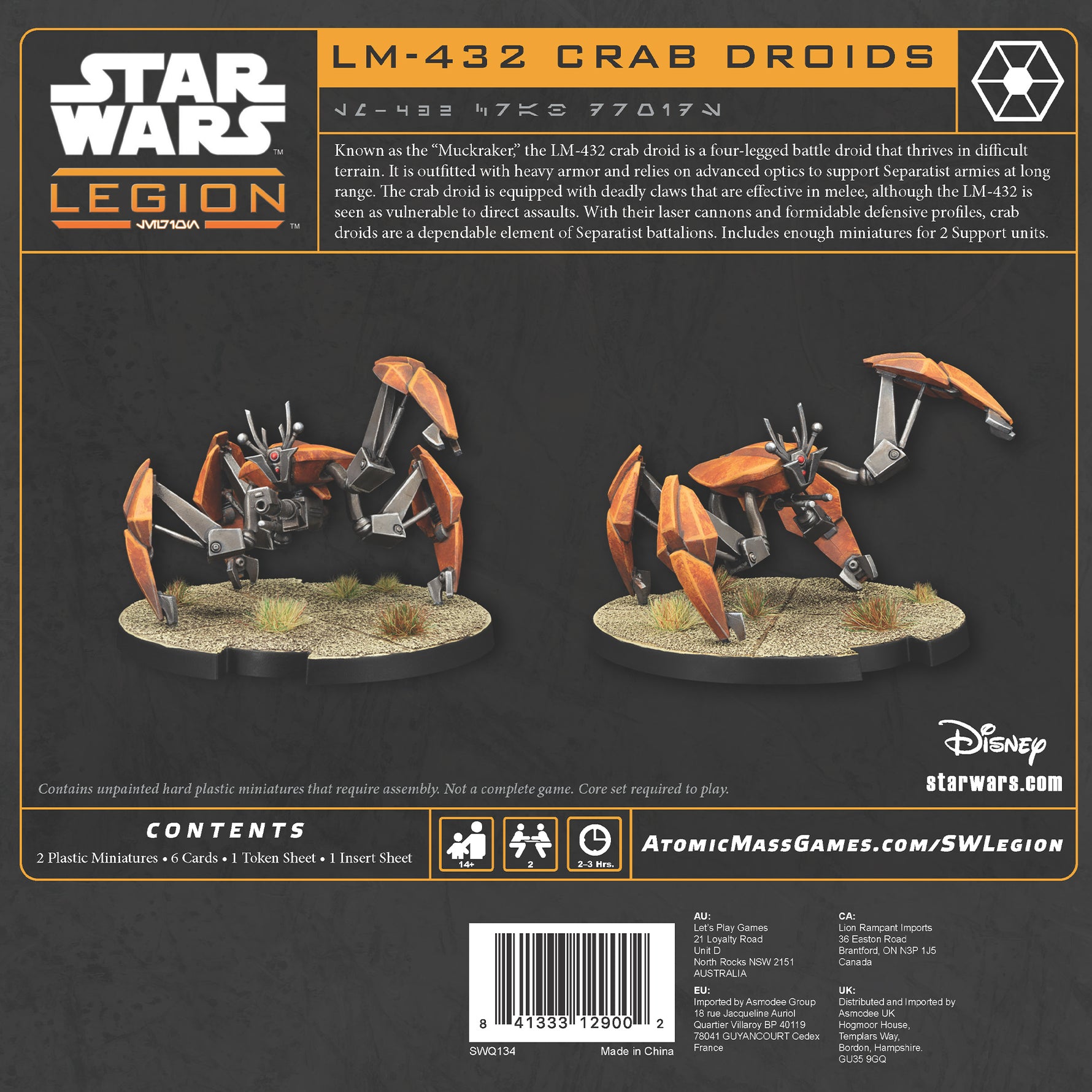 Star Wars: Legion - LM-432 Crab Droid Unit Expansion – Asmodee USA