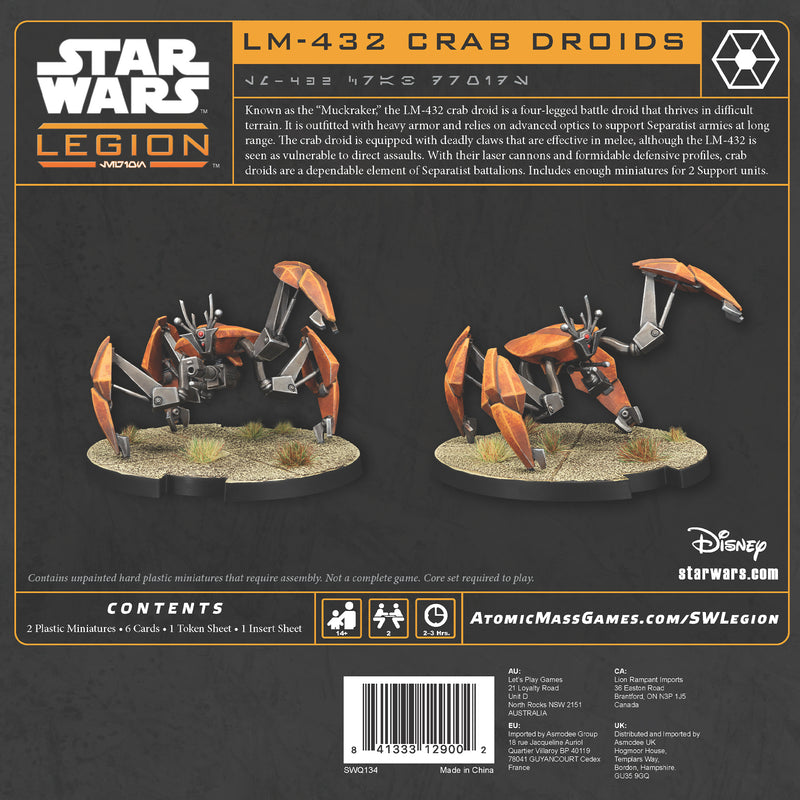 Load image into Gallery viewer, Star Wars: Legion - LM-432 Crab Droid Unit Expansion
