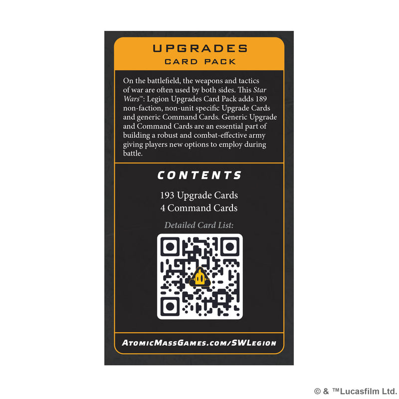 Load image into Gallery viewer, Star Wars: Legion - Upgrades Card Pack
