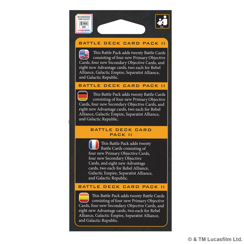 Load image into Gallery viewer, Star Wars: Legion - Battle Deck Card Pack II
