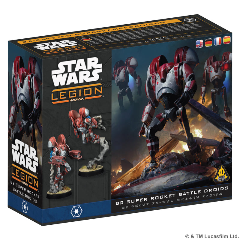 Load image into Gallery viewer, Star Wars: Legion – B2 Super Rocket Battle Droids - Front of box with artwork of B2 Super Rocket Battle Droids.
