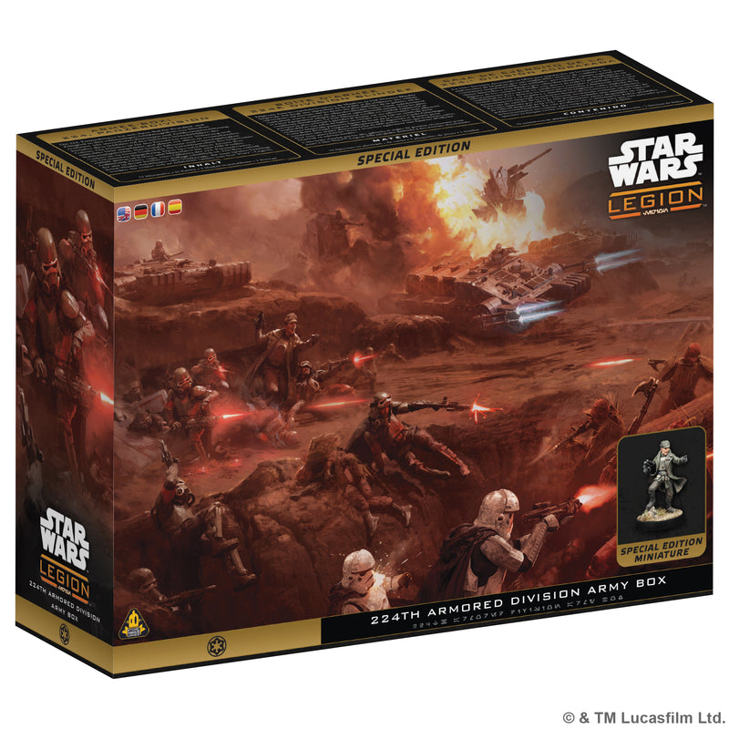 Load image into Gallery viewer, Star Wars: Legion – Mimban 224th Mudtrooper Special Editon Army Box - Front of box featuring art of battlefield. 
