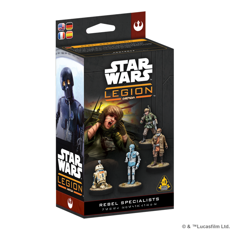 Load image into Gallery viewer, Star Wars: Legion - Rebel Specialists Expansion - front of box featuring images of Star Wars miniatures.
