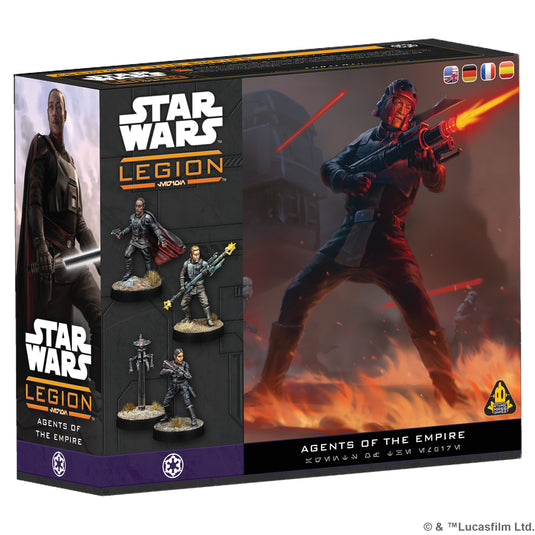 Star Wars: Legion – Agents of the Empire - Front of box with art of Star Wars characters.