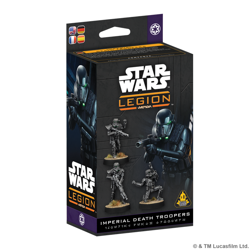 Load image into Gallery viewer, Star Wars: Legion – Imperial Death Troopers - front of box with images of Imperial Death Trooper miniatures.
