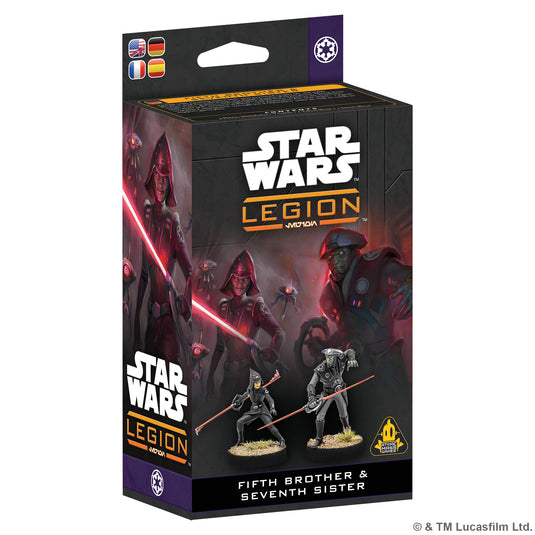 Star Wars: Legion – Fifth Brother & Seventh Sister - Front of box with images of miniatures. 