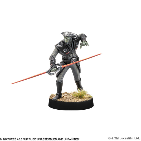 Star Wars: Legion – Fifth Brother & Seventh Sister - Fifth Brother miniature displayed with note that miniatures are supplied unassembled and unpainted. 