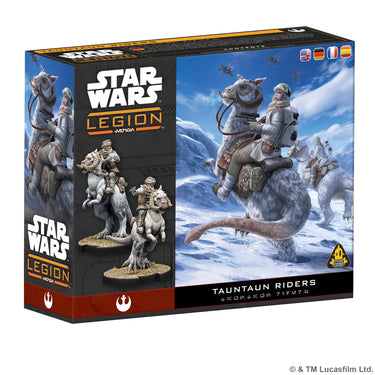 Star Wars: Legion – Tauntaun Riders expansion front of box with artwork of tauntaun rider.