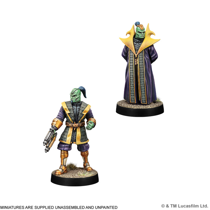 Load image into Gallery viewer, Star Wars: Legion – Black Sun Enforcers - Vigo and black sun enforcer miniatures displayed.
