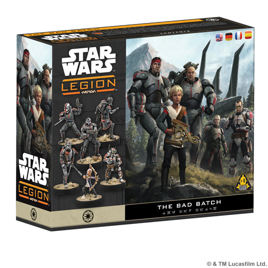 Star Wars: Legion - Bad Batch - front of box featuring art of Star Wars characters.