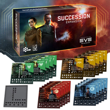 EVE: War for New Eden - Succession Board Game Expansion - box and components displayed. 