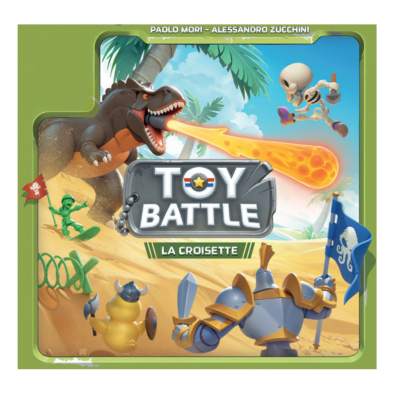 Load image into Gallery viewer, Toy Battle Le Croisette - Front of packaging with images of toys on a battlefield. 
