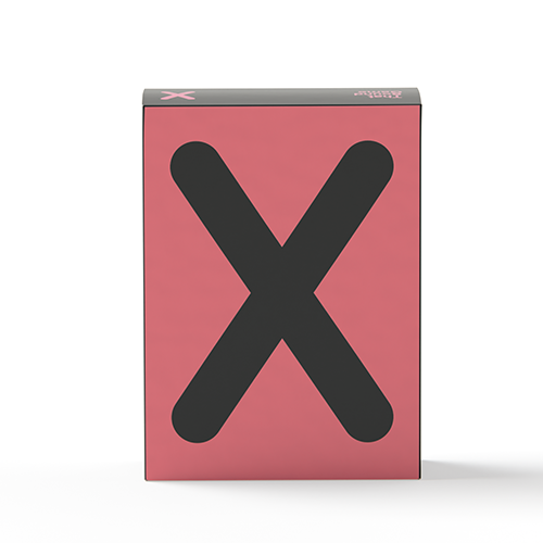 That Sound Game - X-rated Pack - Front of box with black x on pink box-front. 