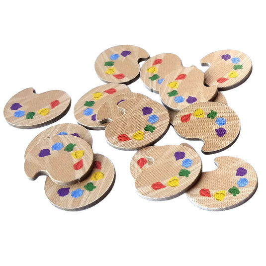 Canvas 2nd Edition Board Game - Paint pallet tokens displayed.