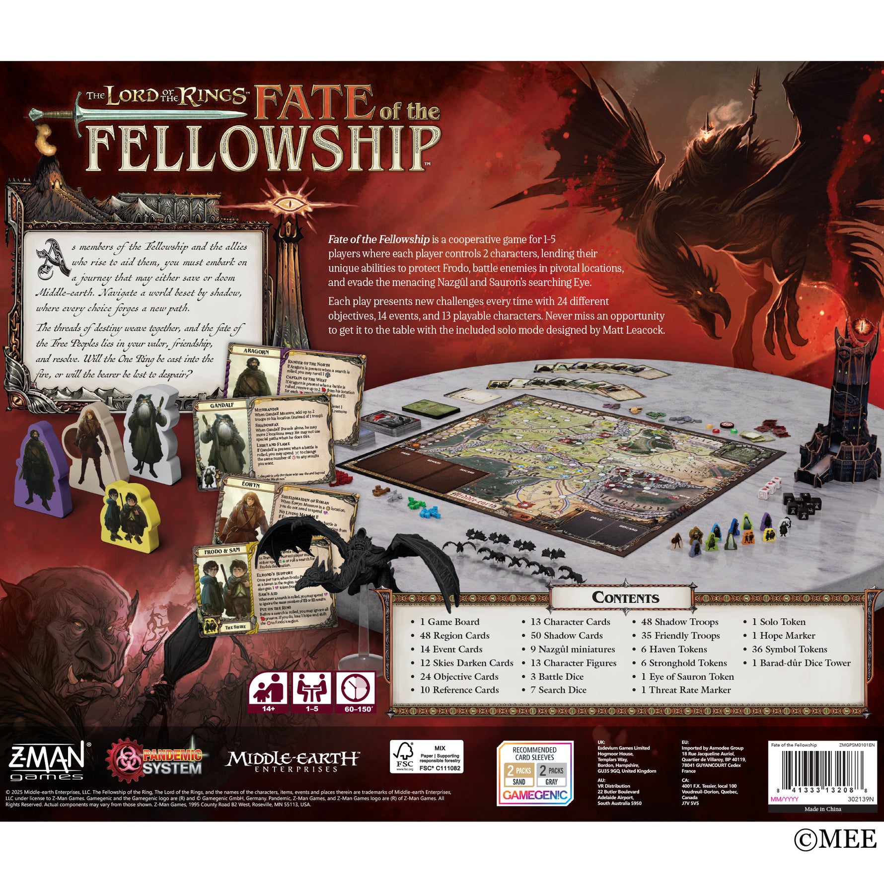 Destiny Rings Game The Lord of the Rings: Fate of the Fellowship Board Game – Asmodee USA