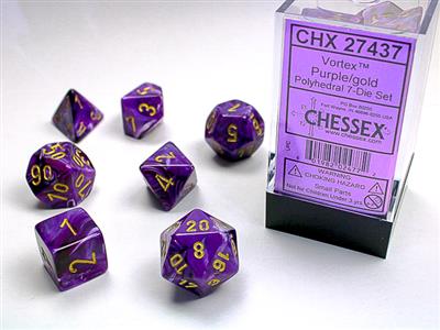 Vortex® Polyhedral Purple/gold 7-Die Set