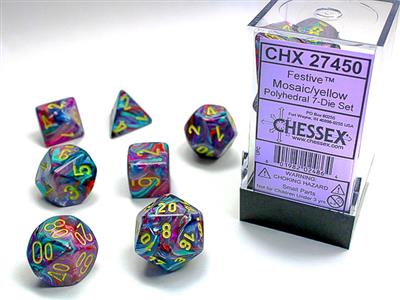 Festive® Polyhedral Mosaic/yellow 7-Die Set