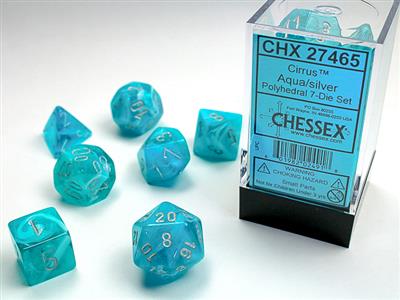 Cirrus® Polyhedral Aqua/silver 7-Die Set