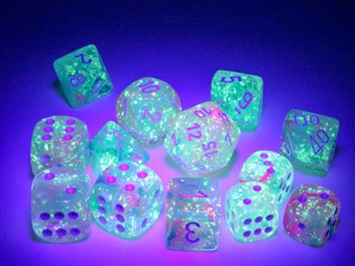 Load image into Gallery viewer, Nebula® Polyhedral Wisteria/white Luminary™ 7-Die Set
