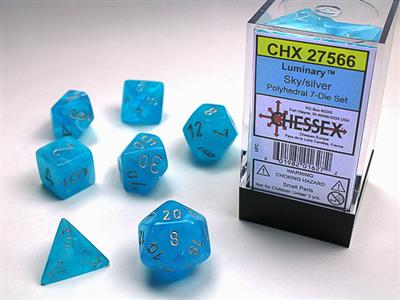 Luminary™ Polyhedral Sky/silver 7-Die Set