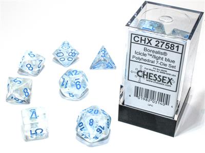 Load image into Gallery viewer, Borealis® Polyhedral Icicle™/light blue Luminary™ 7-Die Set
