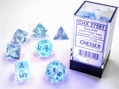 Load image into Gallery viewer, Borealis® Polyhedral Icicle™/light blue Luminary™ 7-Die Set
