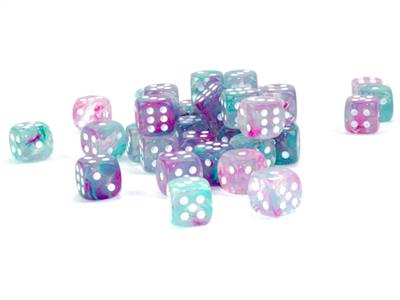 Load image into Gallery viewer, Nebula® 12mm d6 Wisteria/white Luminary™ Dice Block™ (36 dice)
