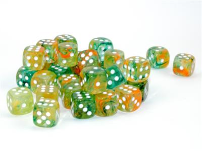 Nebula® 12mm d6 Spring/white Luminary™ Dice Block™ (36 dice)