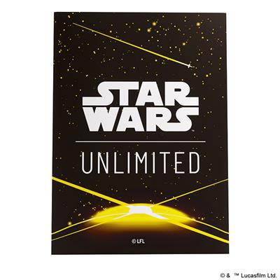 Load image into Gallery viewer, Star Wars: Unlimited Premium Art Sleeve Card Back Yellow
