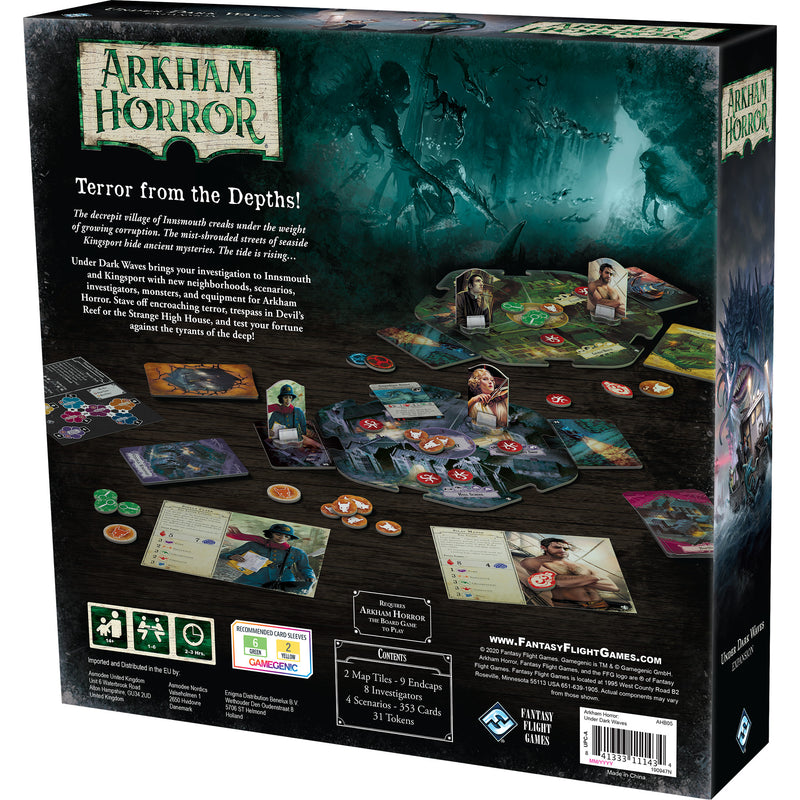 Arkham Horror Under Dark Waves Board Game Expansion Mystery Game – Asmodee USA