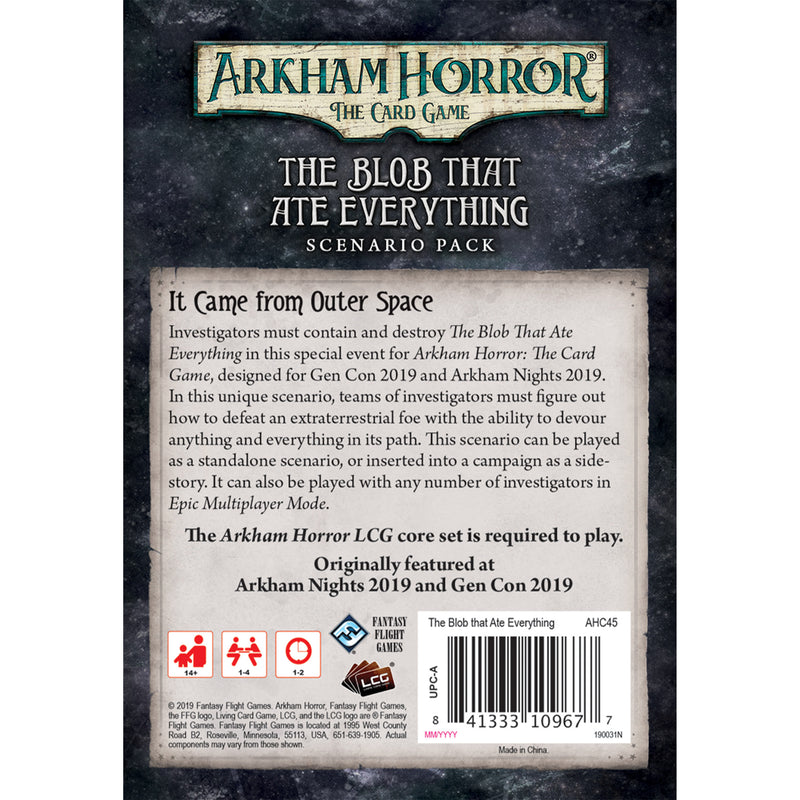 Load image into Gallery viewer, Arkham Horror: The Card Game - The Blob That Ate Everything
