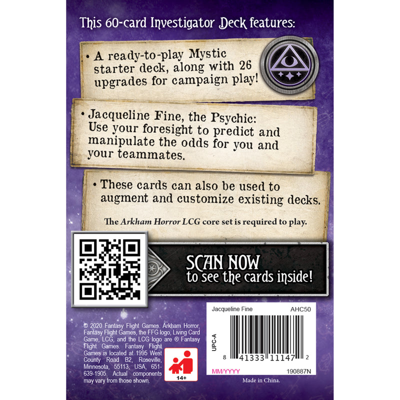 Load image into Gallery viewer, Arkham Horror: The Card Game - Jacqueline Fine Starter Deck
