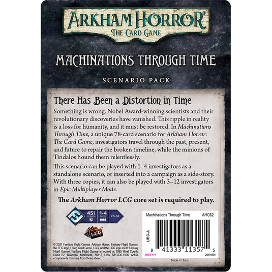 Arkham Horror: The Card Game - Machinations through Time Scenario Pack