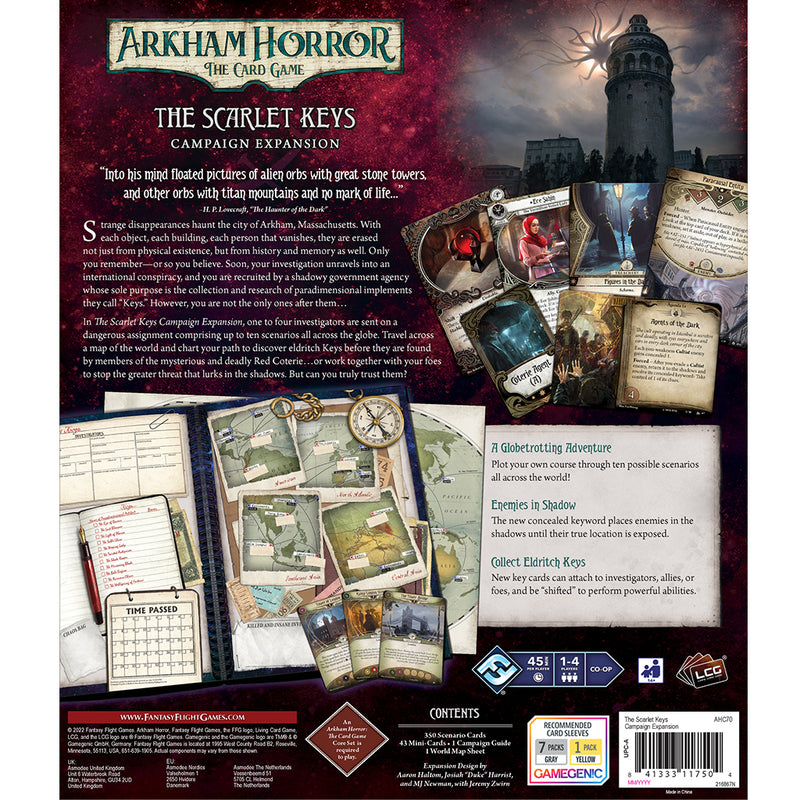 Load image into Gallery viewer, Arkham Horror: The Card Game - The Scarlet Keys Campaign Expansion
