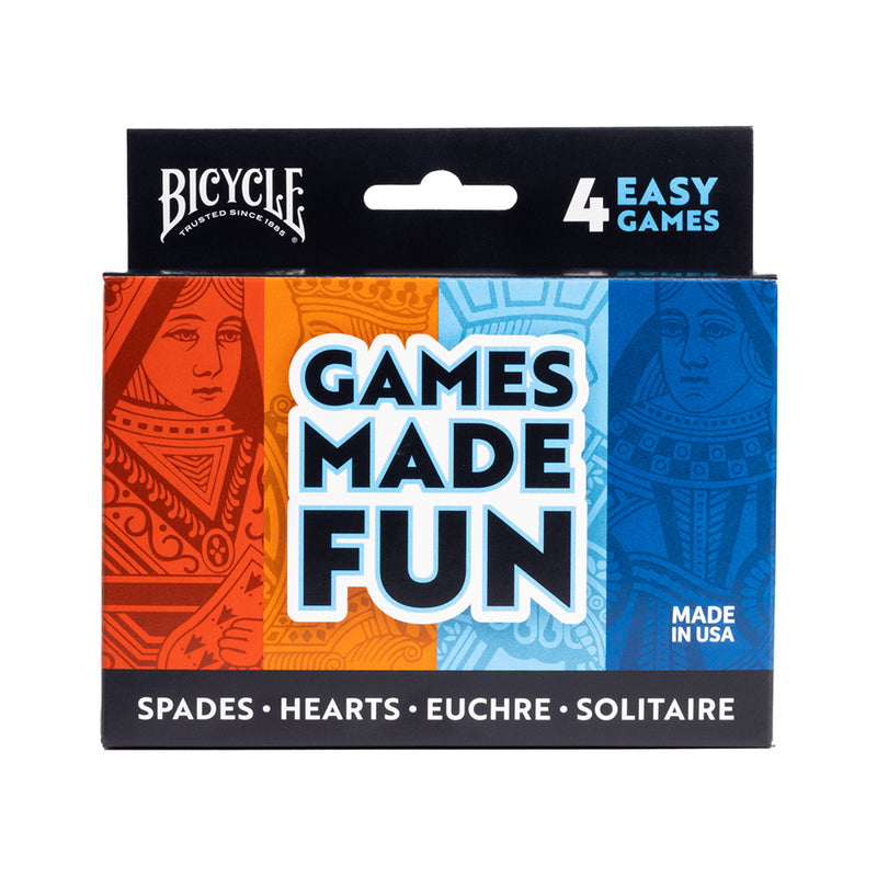 Load image into Gallery viewer, Bicycle 4-Game Pack (Hearts Spades Euchre and Solitaire)
