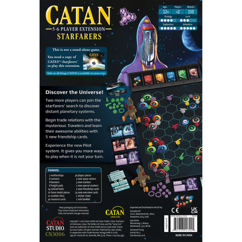 Catan Components CATAN Starfarers 2nd Edition 5-6 Player Extension Strategy Board Game ...