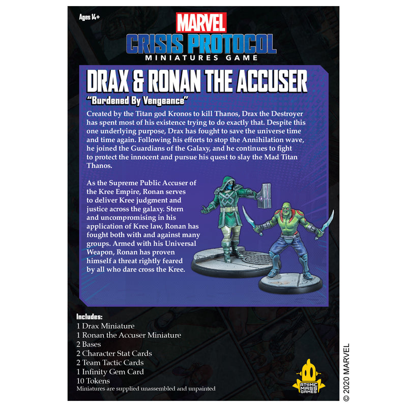 Load image into Gallery viewer, Marvel: Crisis Protocol - Drax &amp; Ronan the Accuser
