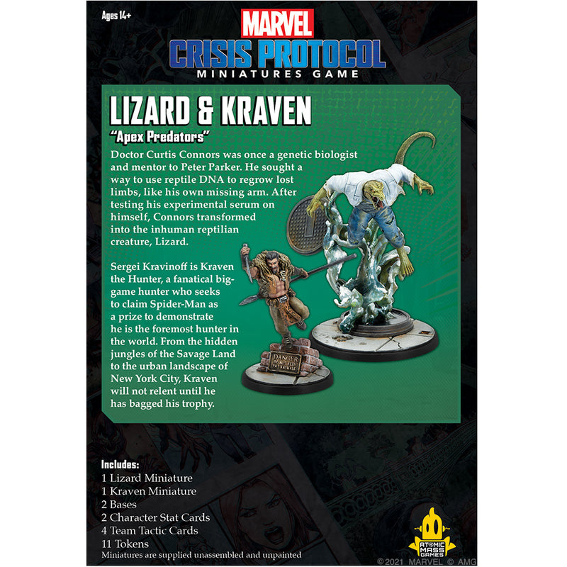 Load image into Gallery viewer, Marvel: Crisis Protocol - Lizard &amp; Kraven
