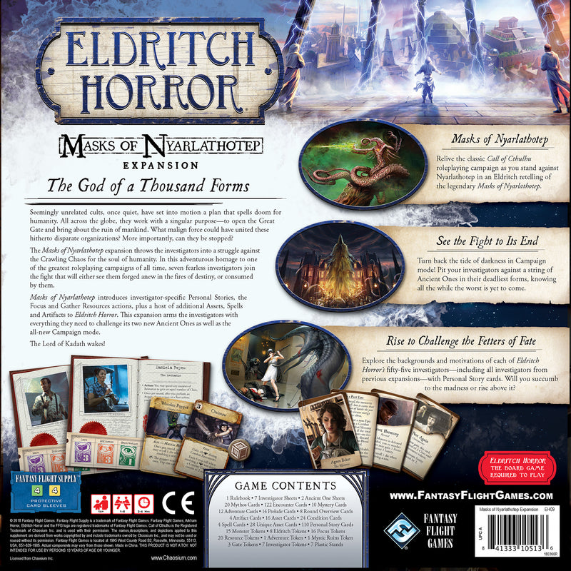 Eldritch Horror Masks of Nyarlathotep Expansion