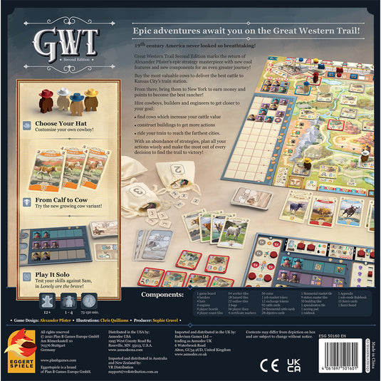 Great Western Trail 2nd Edition Board Game Asmodee USA Great Western Trail 2nd Edition Board Game Asmodee USA