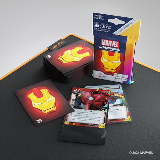 Marvel Card Sleeve Pack: Iron Man Asmodee USA Marvel Card Sleeve Pack: Iron Man Asmodee USA