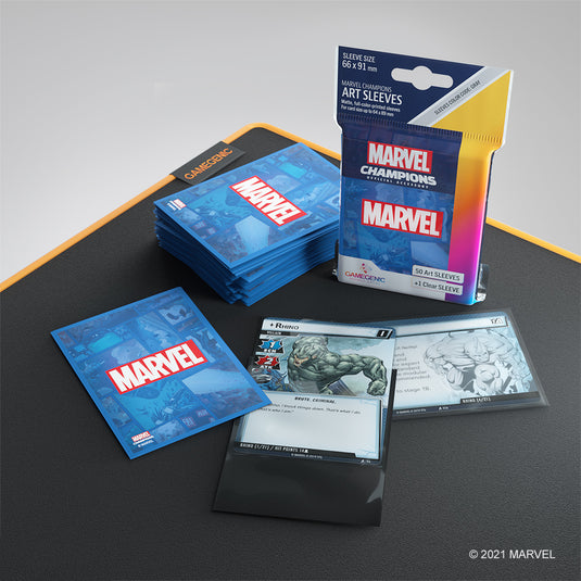 Marvel Card Sleeve Pack: Marvel Blue