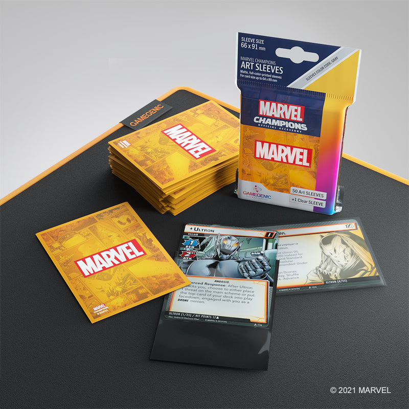 Load image into Gallery viewer, Marvel Card Sleeve Pack: Marvel Orange
