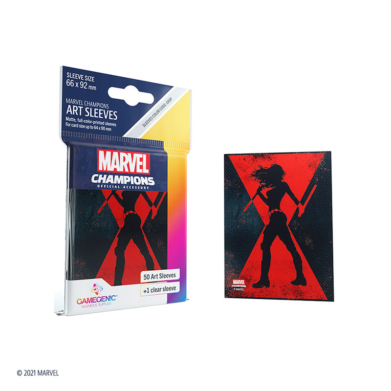 Marvel Champions Sleeves: Black Widow Asmodee USA Marvel Champions Sleeves: Black Widow Asmodee USA