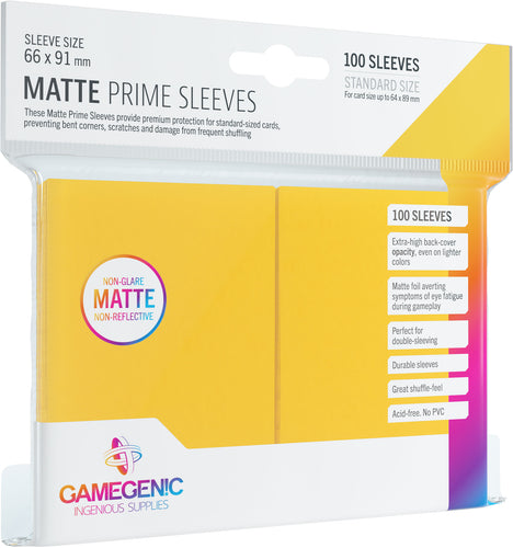 MATTE Prime Sleeves: Yellow