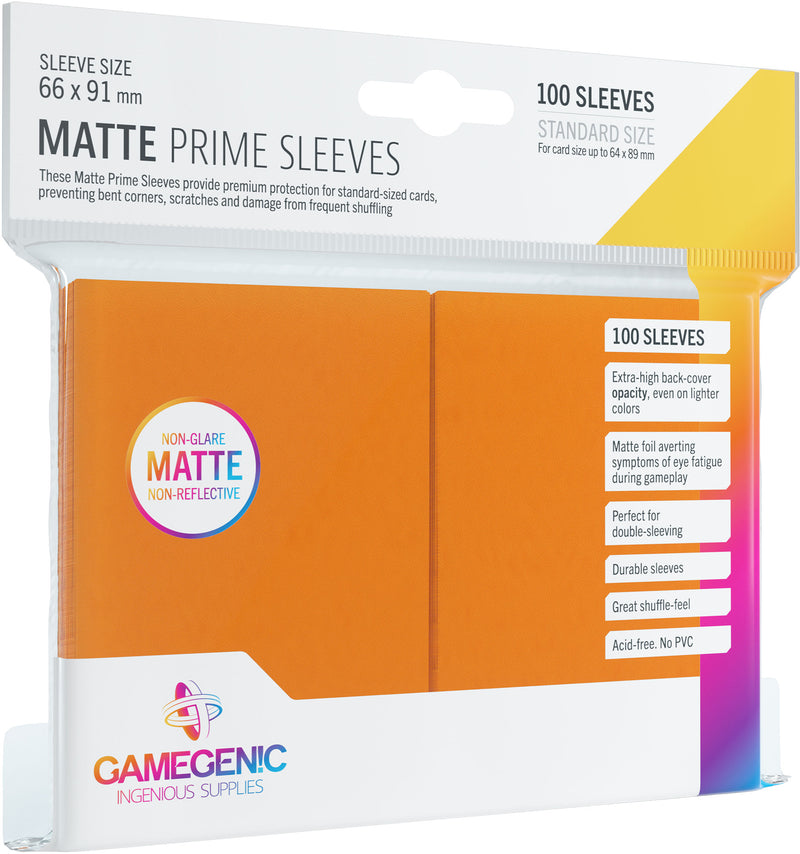 orange card sleeves MATTE Prime Sleeves: Orange