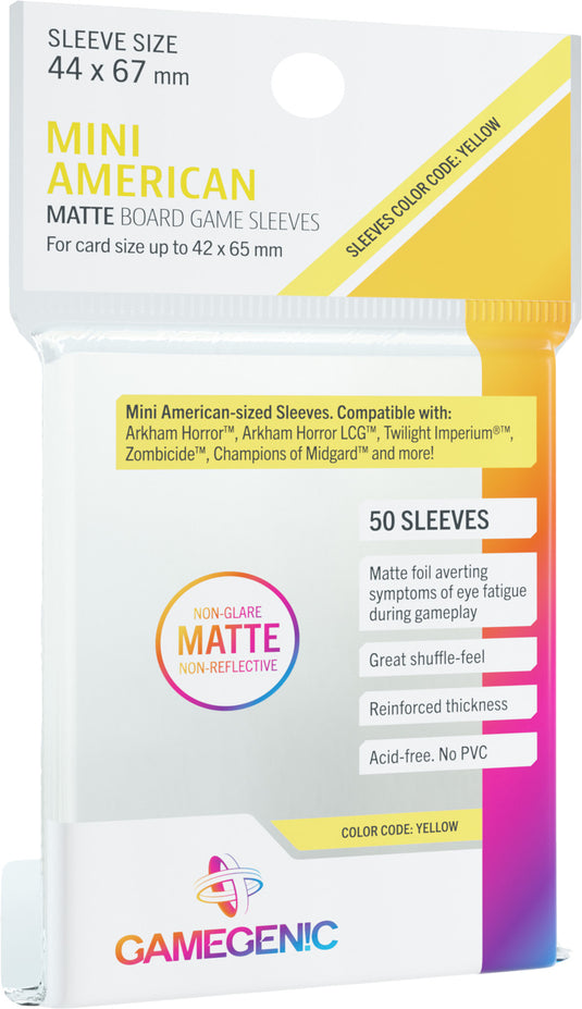 MATTE Sleeves: Mini American (44 x 67 mm)