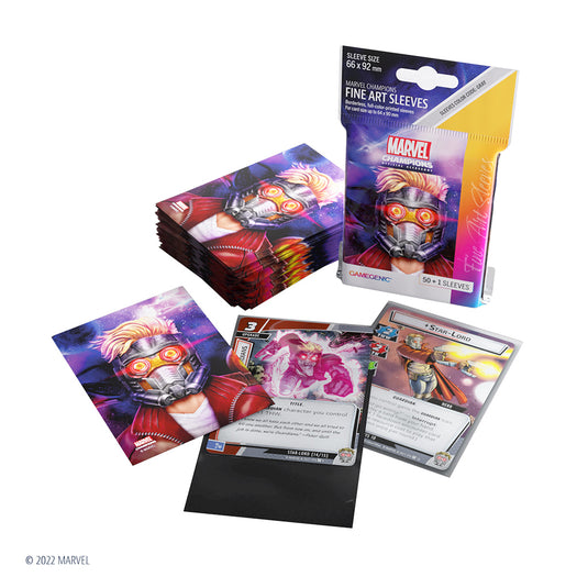 Gamegenic Marvel Champions The Card Game Official Star-Lord Fine Art Sleeves Asmodee USA Gamegenic Marvel Champions The Card Game Official Star-Lord Fine Art Sleeves Asmodee USA